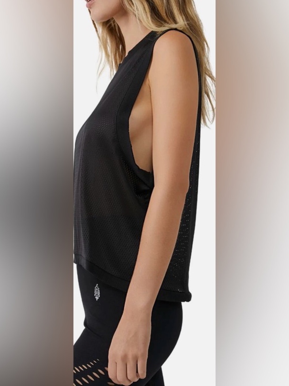 Free People Movement Hot Shot Relaxed Tank NWOT Oversized Small Mineral Wash - Picture 2 of 9